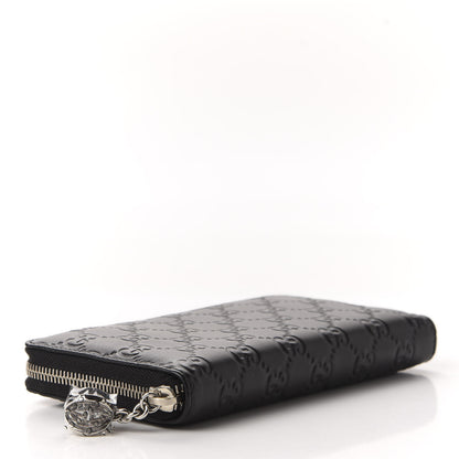 Gucci Guccissima Large Twins Zip Around Wallet Black 4 of 7
