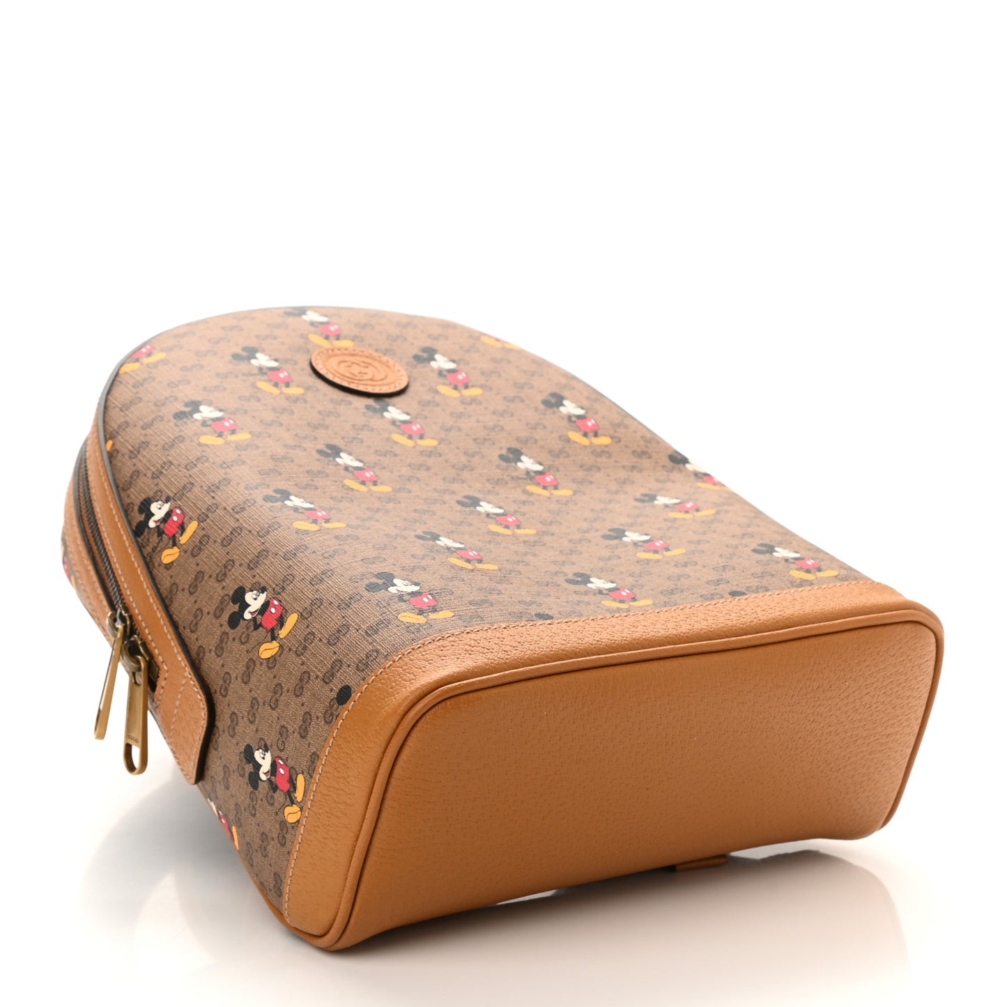 X DISNEY Mini Vintage GG Supreme Monogram Mickey Mouse Small Dome Backpack Beige Vintage Sun Oil