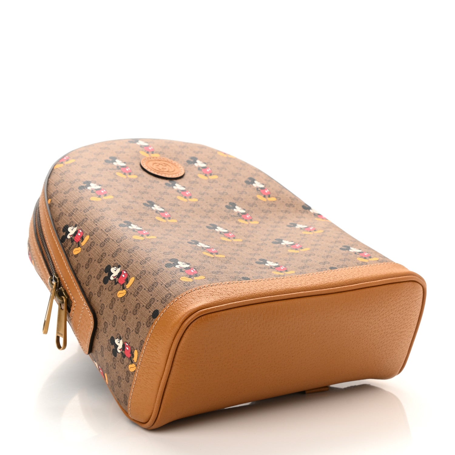 Gucci X DISNEY Mini Vintage GG Supreme Monogram Mickey Mouse Small Dome Backpack Beige Vintage Sun Oil 4 of 8