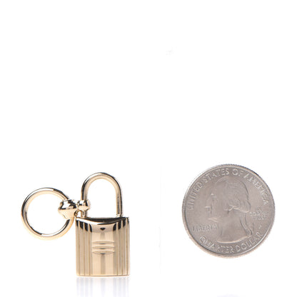 Hermes Permabrass Mini Loop Charms Cadenas Scarf Ring Gold 2 of 4