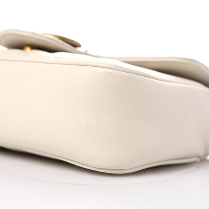 Gucci Calfskin Matelasse Super Mini GG Marmont Shoulder Bag White 9 of 9