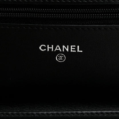 Chanel Caviar Timeless CC Wallet On Chain WOC Black 6 of 10