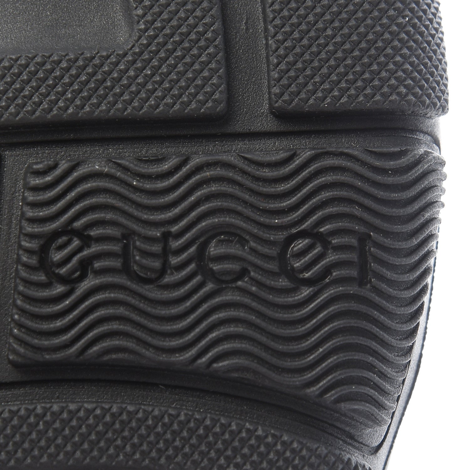 Gucci Mesh Fabric Tinsel Sport Sandals 36.5 Black Silver Green 7 of 8