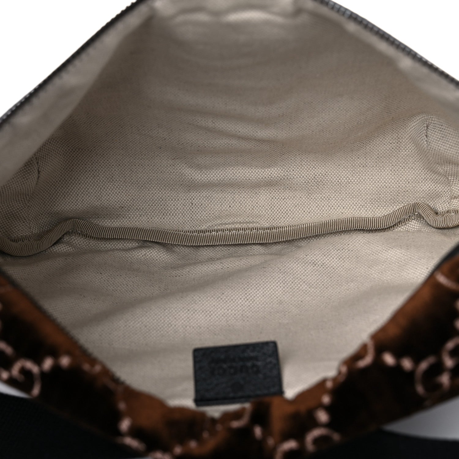 Gucci GG Monogram Velvet Belt Bag Brown 5 of 10