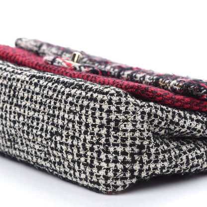 Chanel Tweed Quilted Medium Single Flap Red Black White 9 of 9