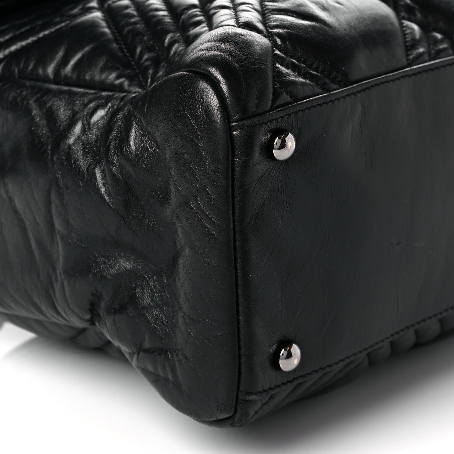 Lambskin In and Out XL Maxi Flap Black