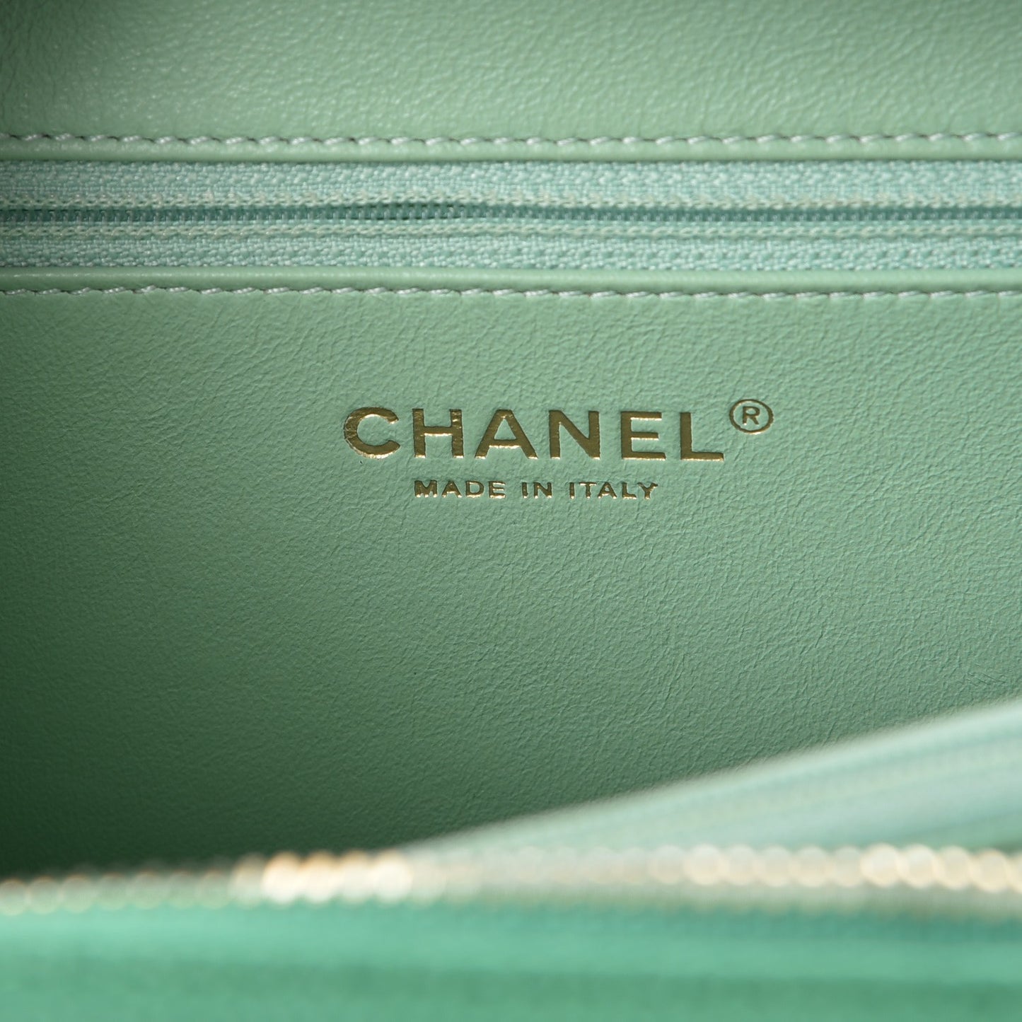 Caviar Quilted Medium CC Filigree Vanity Case Green