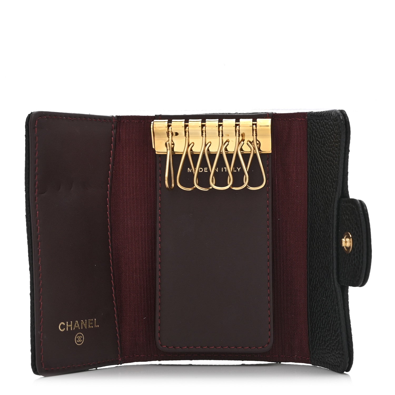 Chanel Caviar Quilted 6 Key Holder Black 5 of 10