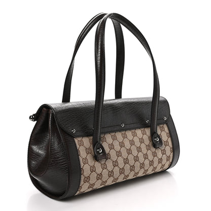 Gucci Monogram Bamboo Bullet Bag Dark Brown 3 of 10