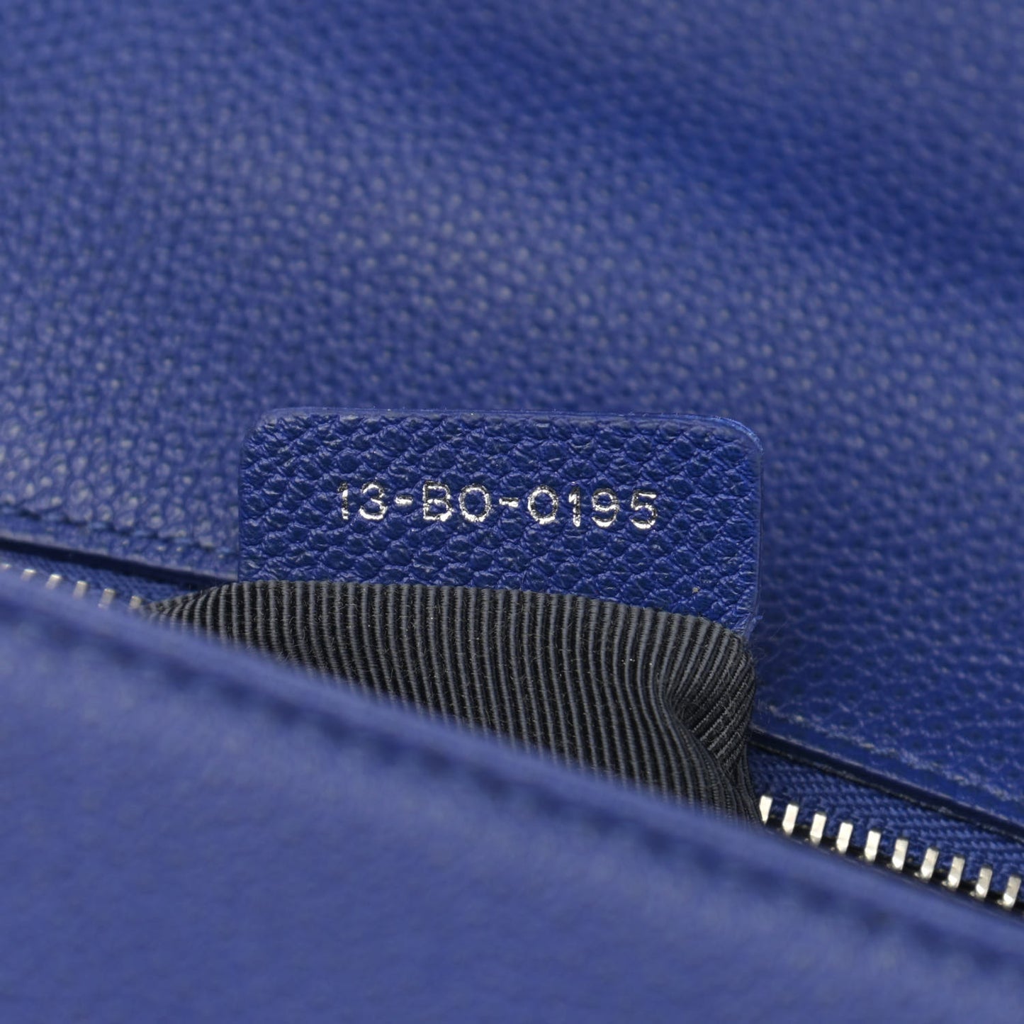 Grained Calfskin Medium Diorama Flap Bag Blue