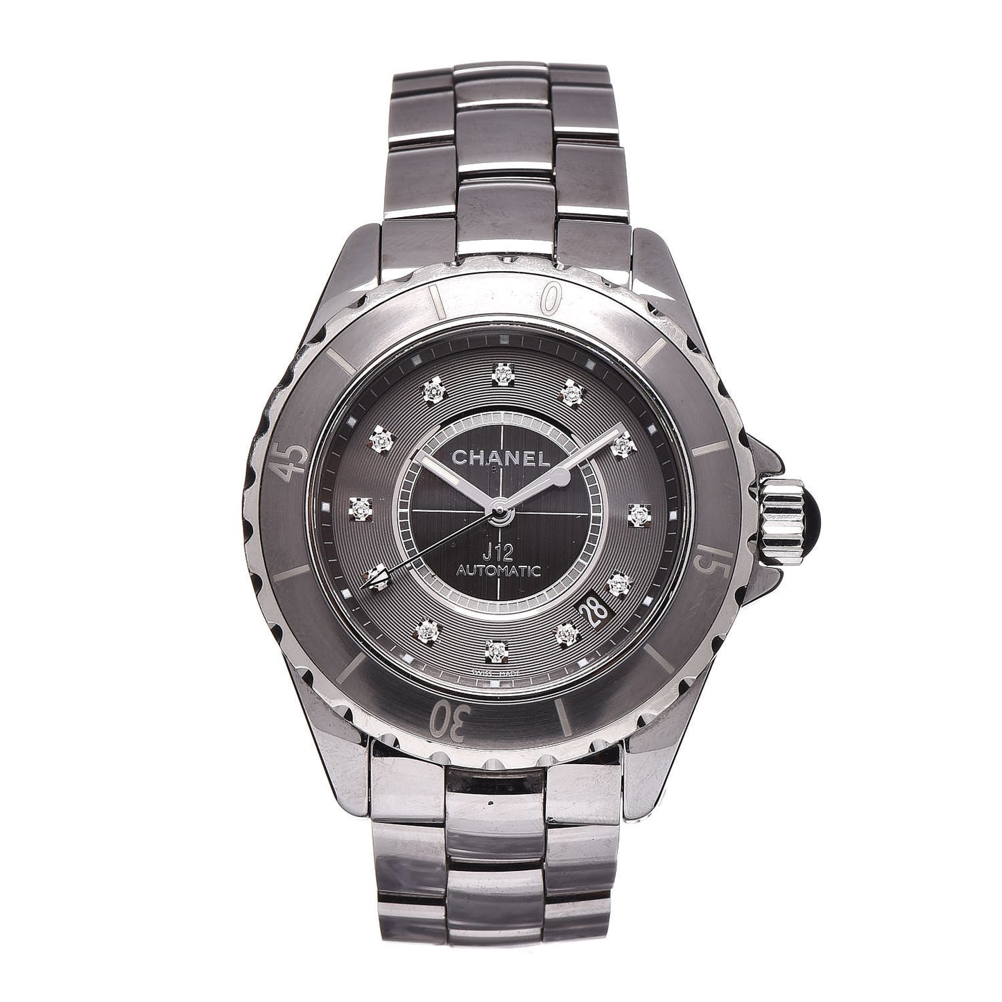 Titanium Ceramic Diamond 38mm J12 Automatic Watch
