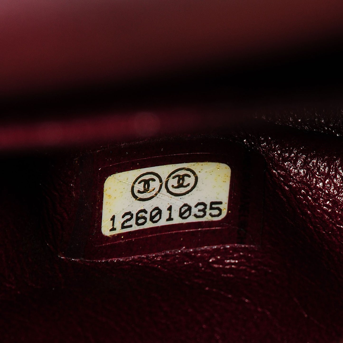 Patent Quilted Medium Double Flap Bordeaux