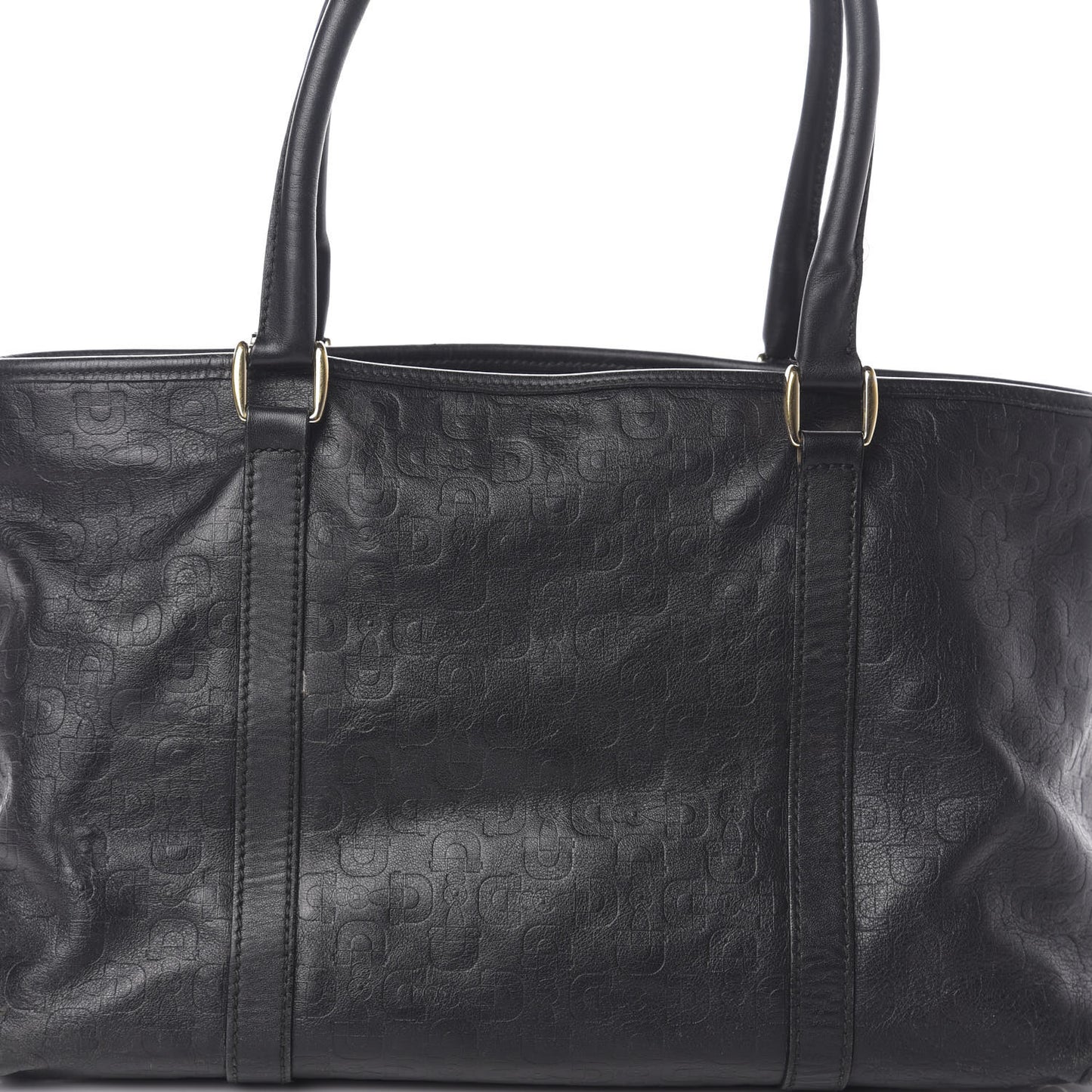 Calfskin Horsebit Embossed Joy Tote Black