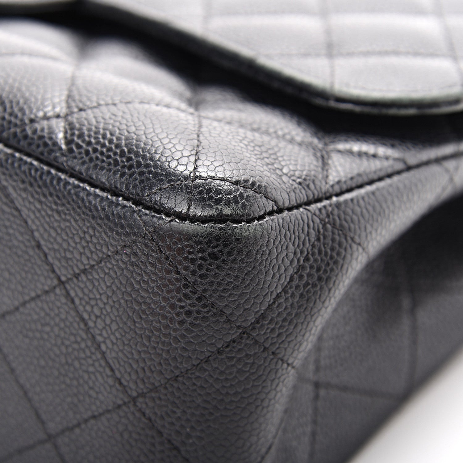 Chanel Caviar Quilted Jumbo Double Flap Black 12 of 17