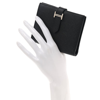 Hermes Epsom Bearn Compact Wallet Black 2 of 8
