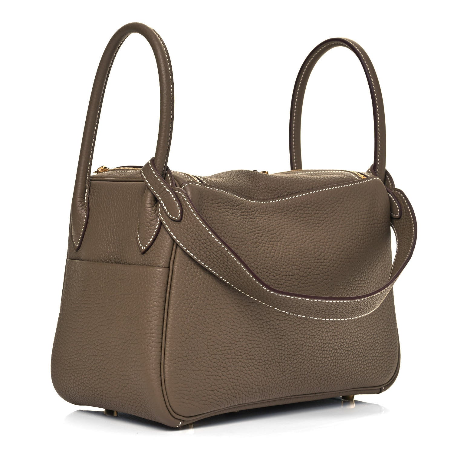 Hermes Taurillon Clemence Lindy 26 Etoupe 3 of 8