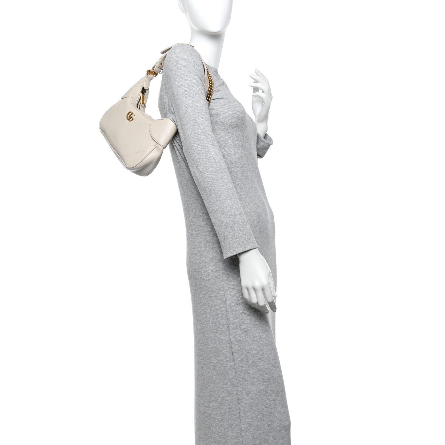 Goatskin Small Aphrodite Shoulder Bag Mystic White