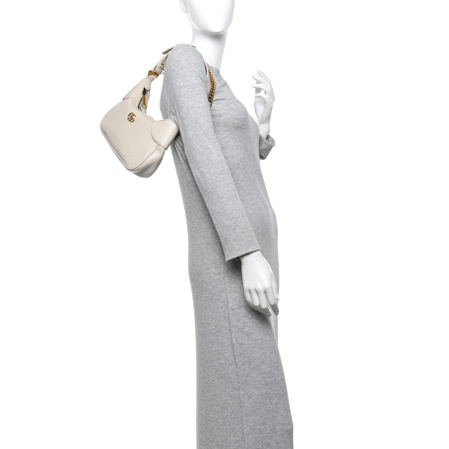 Gucci Goatskin Small Aphrodite Shoulder Bag Mystic White 2 of 12