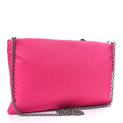 Prada Tessuto Nylon Soft Padded Medium Chain Clutch Bag Fuxia 3 of 8