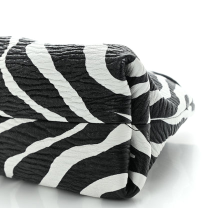 Bottega Veneta Nappa BV Trine Clutch Zebra 9 of 10