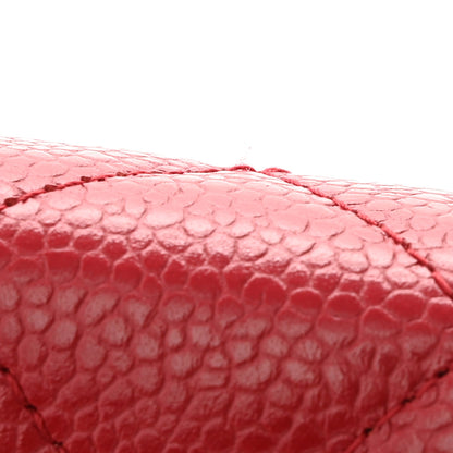 Chanel Caviar Quilted Wallet On Chain WOC Red 13 of 14