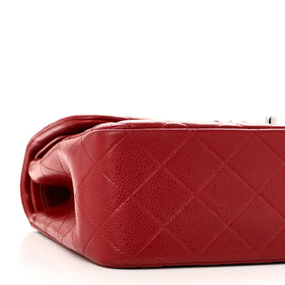 Chanel Caviar Quilted Jumbo Double Flap Dark Red 9 of 10