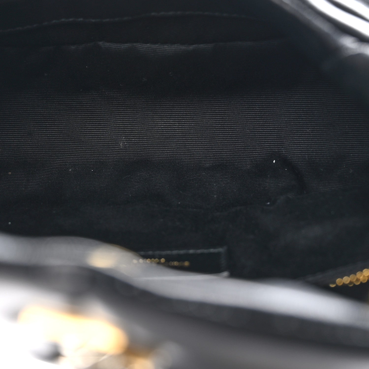 Saint Laurent Lambskin Quilted Toy Loulou Puffer Monogram Chain Satchel Black 5 of 11