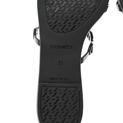 Hermes TPU Rivage Sandals 35 Black 8 of 9