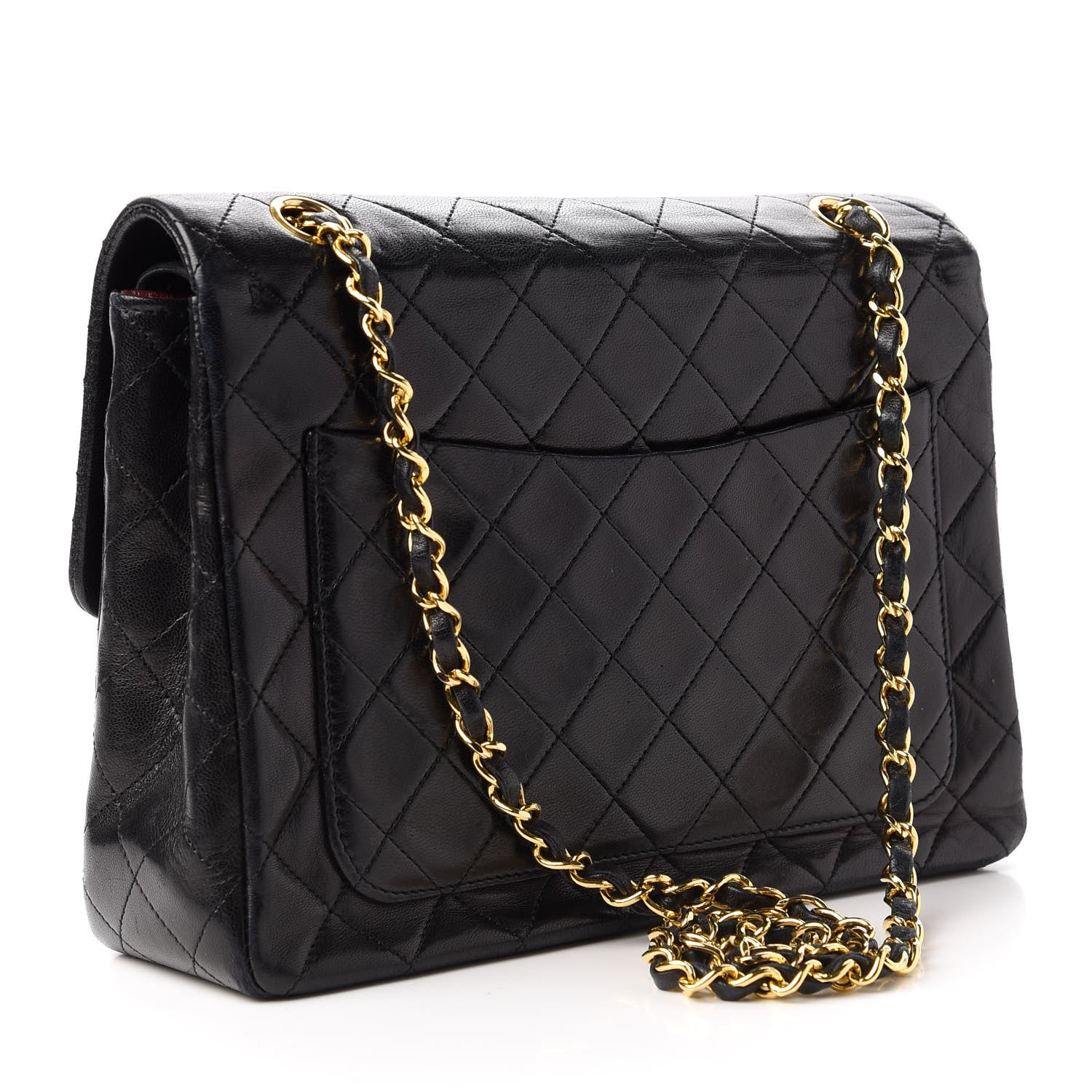 Chanel Lambskin Quilted Medium Double Flap Black 3 of 11