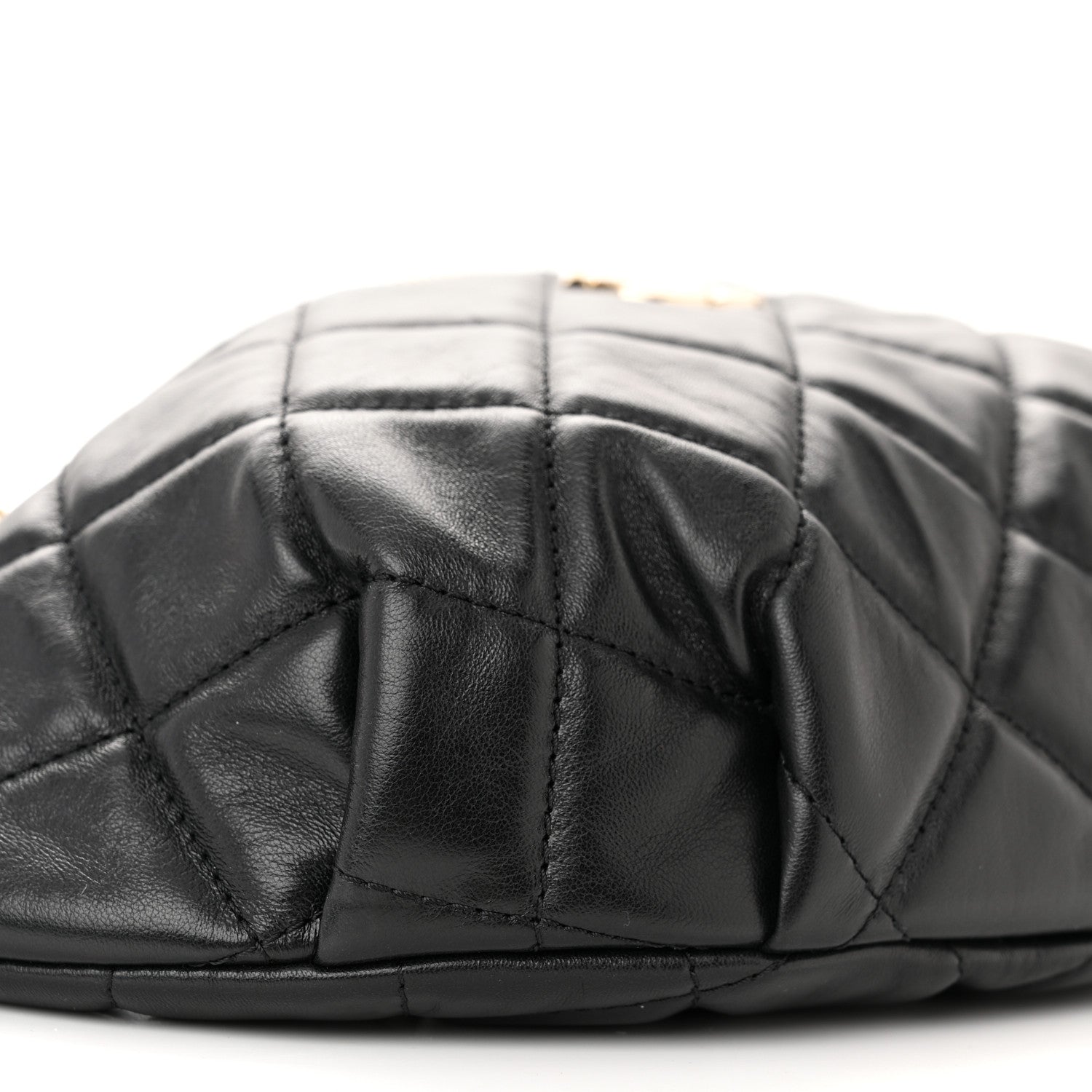Chanel Lambskin Quilted Waist Bag Fanny Pack Black 9 of 12