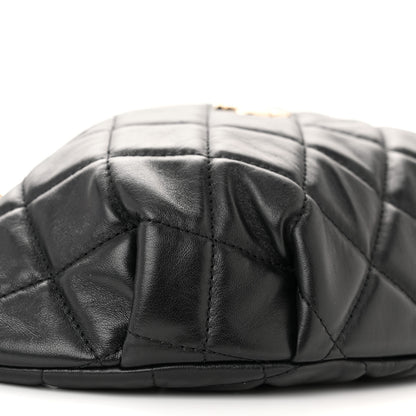Chanel Lambskin Quilted Waist Bag Fanny Pack Black 9 of 12