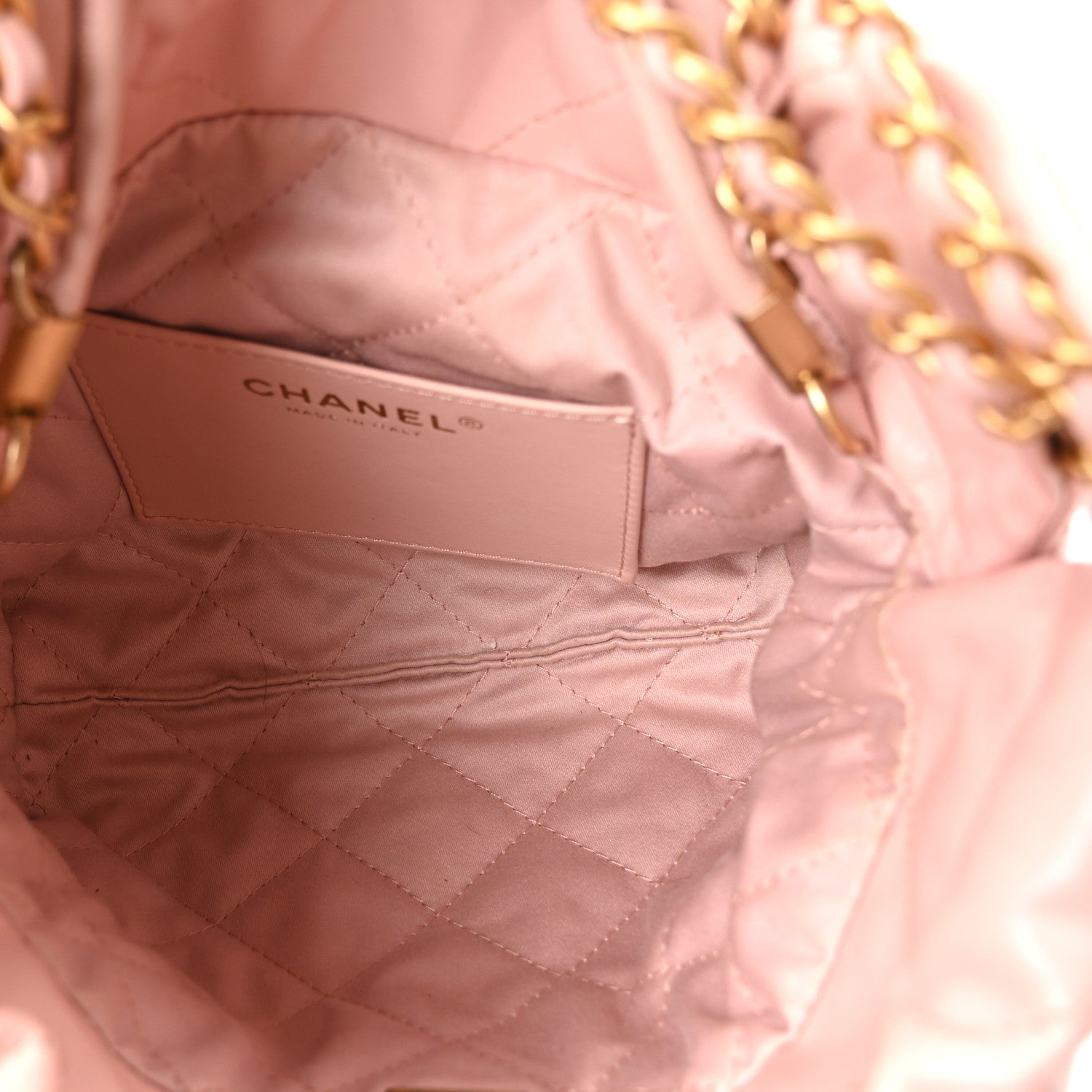 Chanel Shiny Calfskin Quilted Mini Chanel 22 Light Pink 1837751