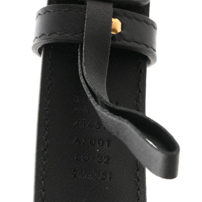 Gucci Calfskin Double G 30mm Belt 80 32 Black 3 of 6
