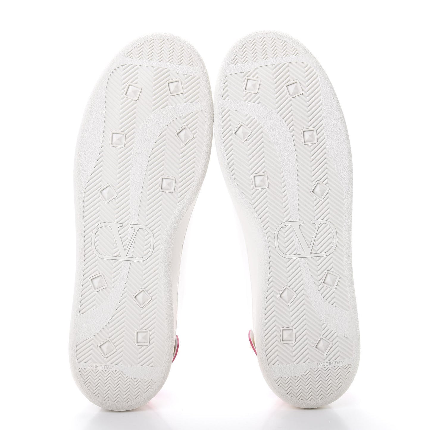 Calfskin Womens Backnet Sneakers 41 White Fuchsia