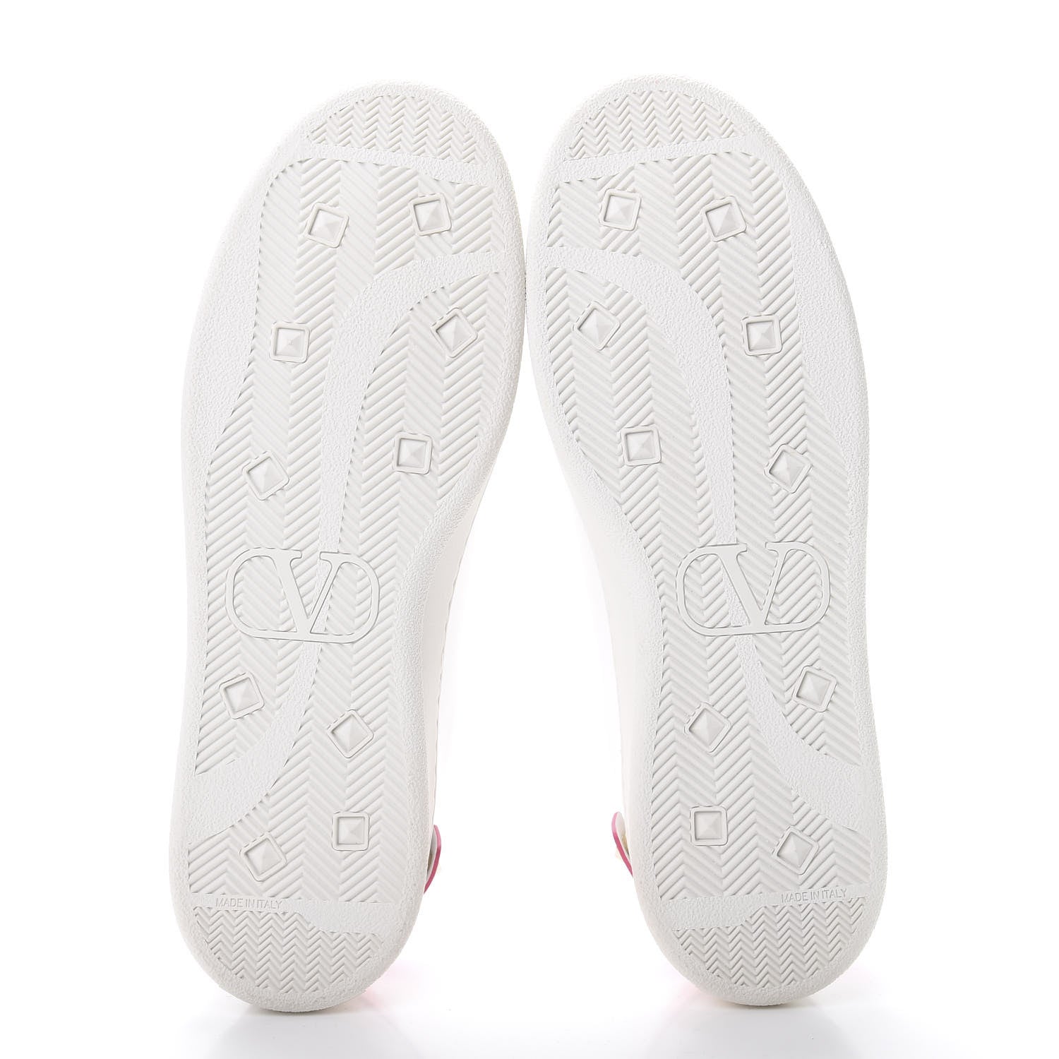 Valentino Garavani Calfskin Womens Backnet Sneakers 41 White Fuchsia 5 of 10