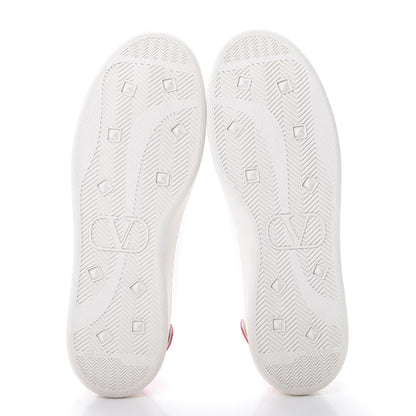 Valentino Garavani Calfskin Womens Backnet Sneakers 41 White Fuchsia 5 of 10