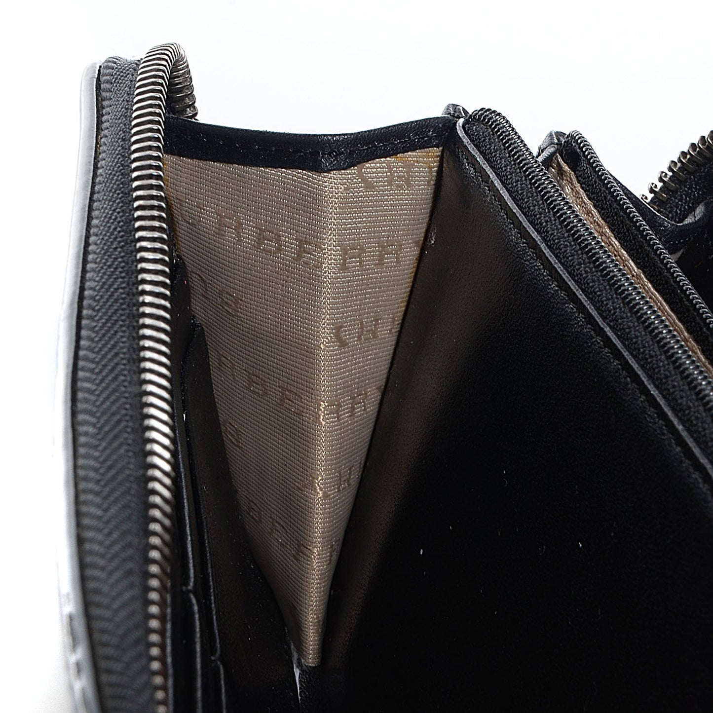 Supernova Check Patent Large Ziggy Zip Around Wallet Black