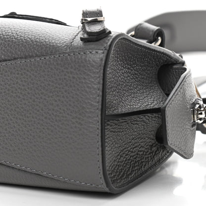 Balenciaga Grained Calfskin Neo Classic Silver Hardware Nano City Crossbody Dark Grey 11 of 11