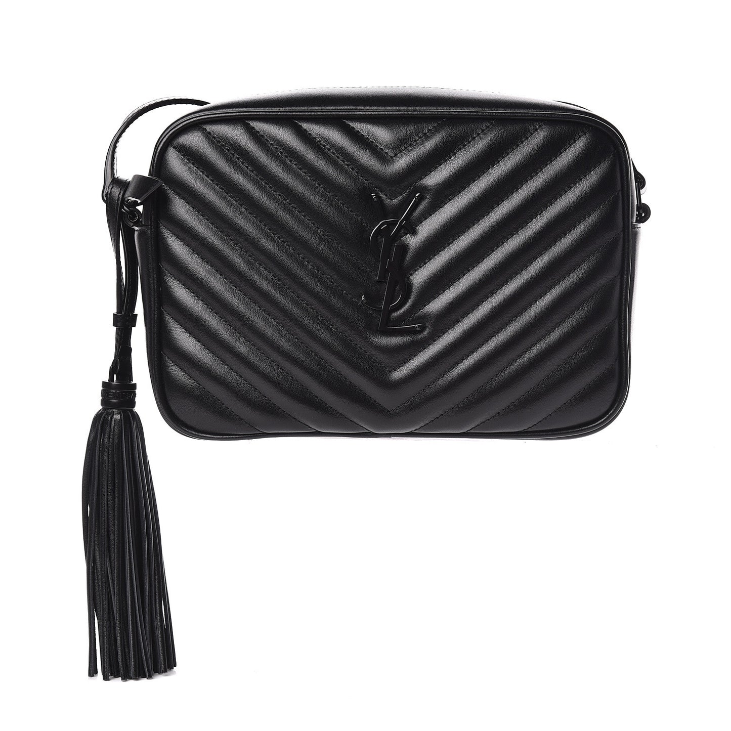 Calfskin Matelasse Monogram Lou Camera Bag Black