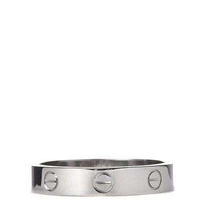 Cartier 18K White Gold 3.5mm LOVE Wedding Band Ring 57 8 3 of 4
