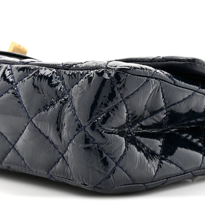 Chanel Distressed Patent Quilted 2.55 Reissue 226 Flap Blue 9 of 14