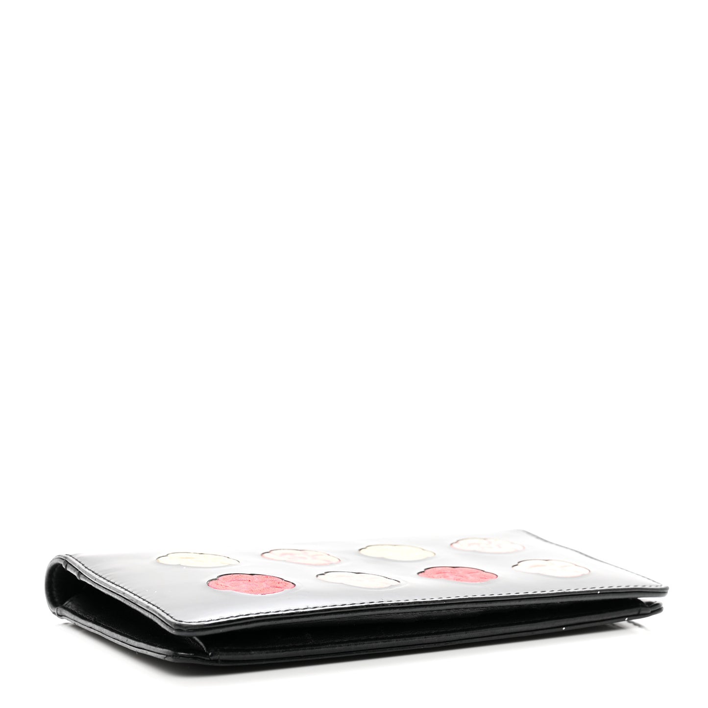 Patent Camellia Yen Wallet Black