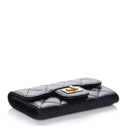 Chanel Aged Calfskin Quilted Reissue Flap Card Holder Black 4 of 15