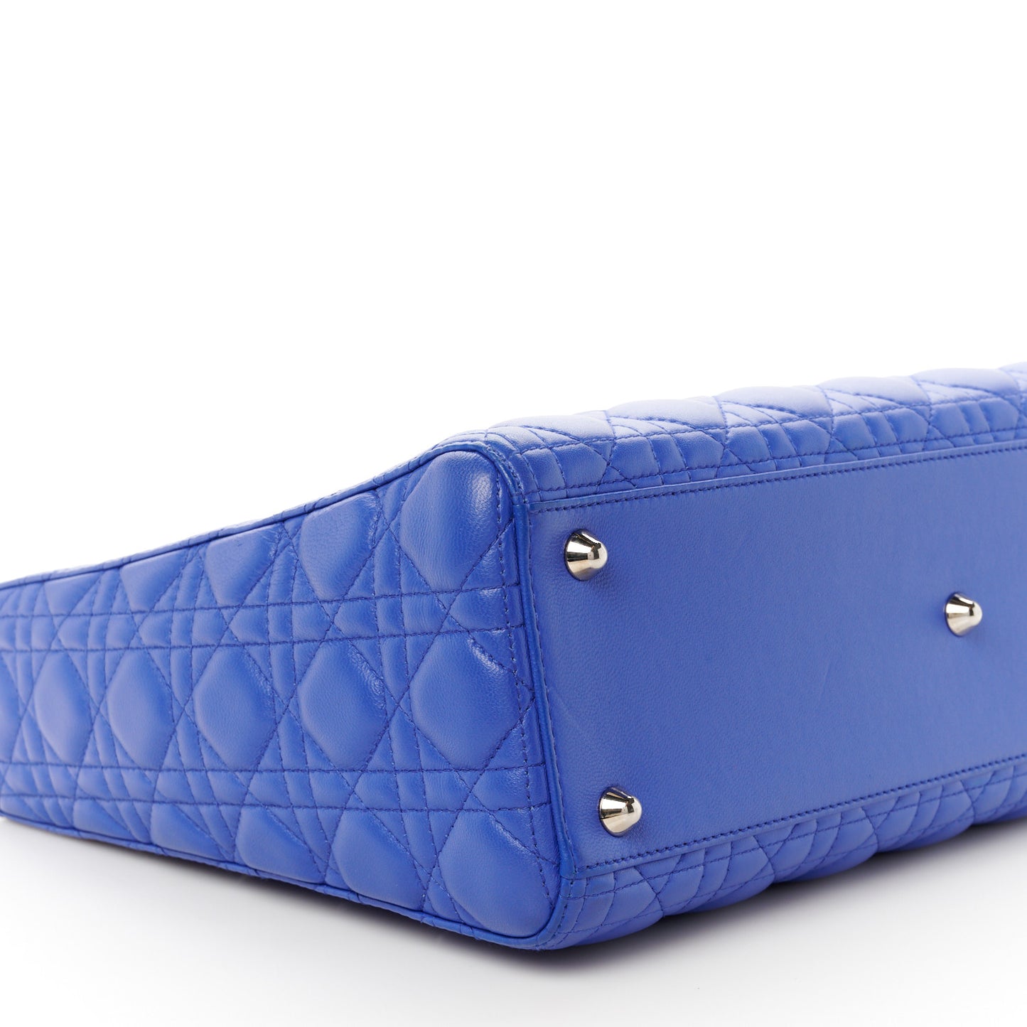 Lambskin Cannage Large Lady Dior Blue