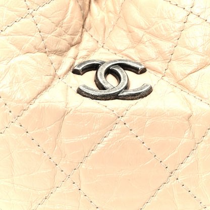 Chanel Aged Calfskin Quilted Small Gabrielle Backpack Beige Black 8 of 10