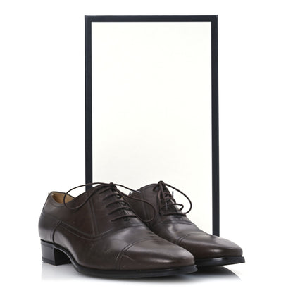 Gucci Calfskin Mens Captoe Oxford Loafers 9 Brown 16 of 16