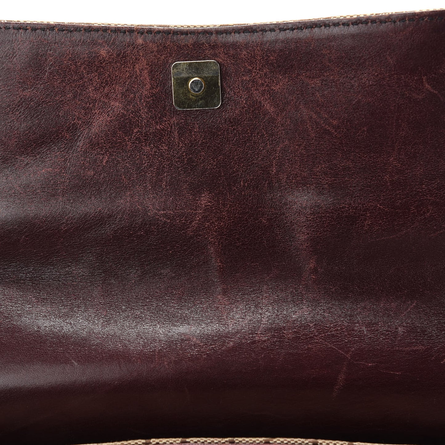 Monogram Studded Horsebit Clutch Bordeaux