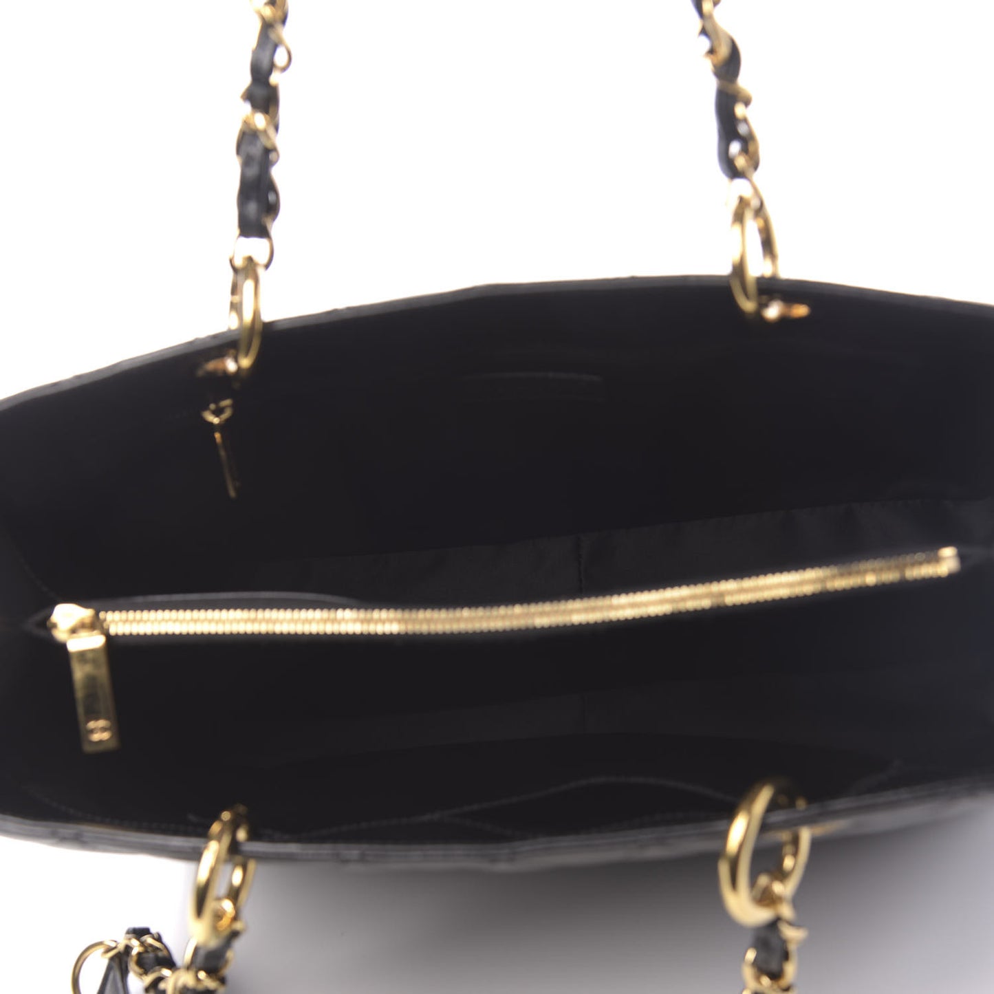 Caviar Quilted Grand Shopping Tote GST Black