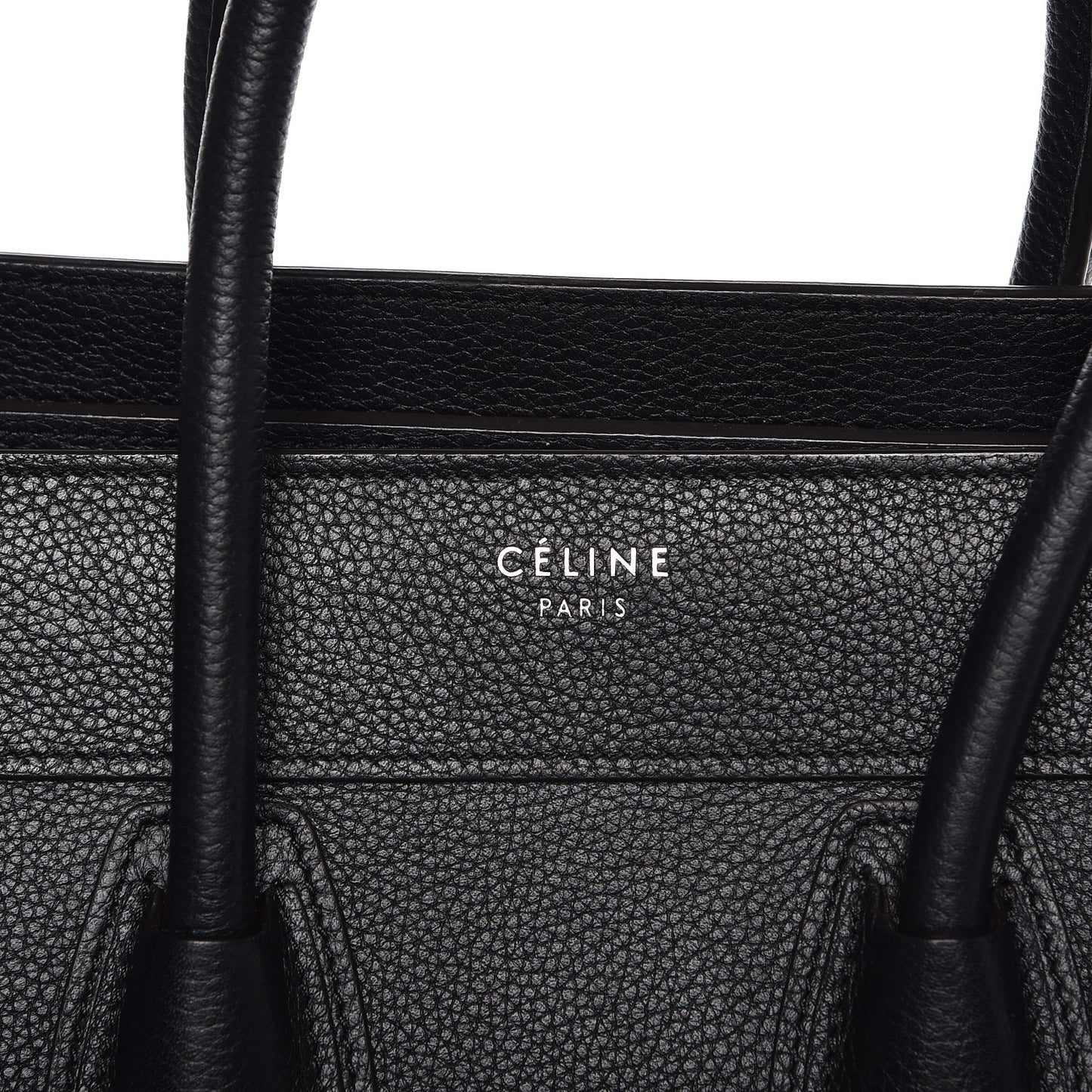 Drummed Calfskin Micro Luggage Black