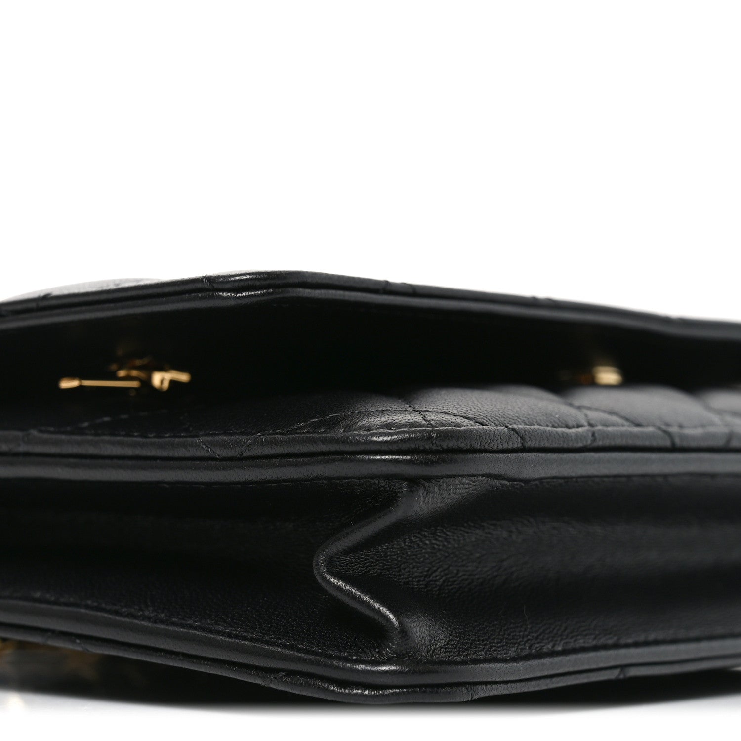 Chanel Lambskin Quilted Wallet On Chain WOC Black 10 of 11